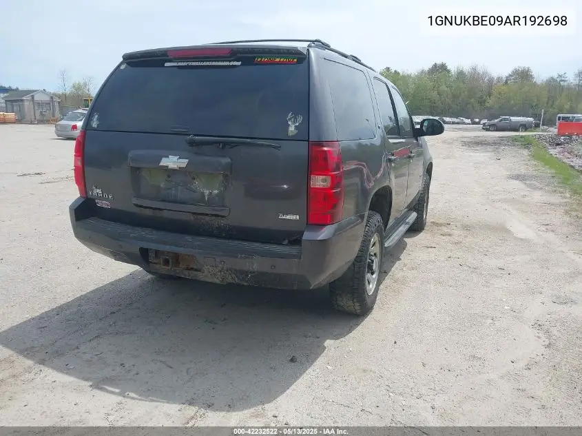 2010 Chevrolet Tahoe Lt VIN: 1GNUKBE09AR192698 Lot: 42232522