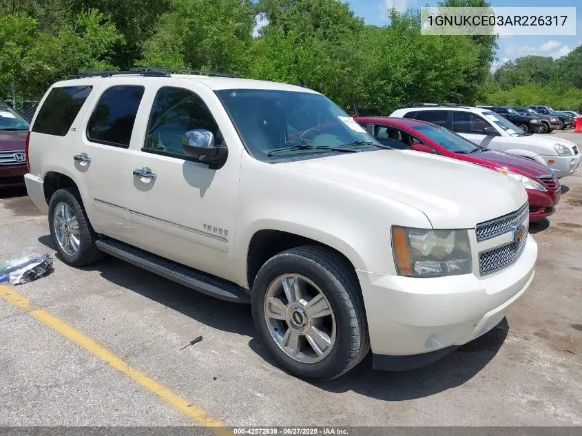 2010 Chevrolet Tahoe Ltz VIN: 1GNUKCE03AR226317 Lot: 42572638