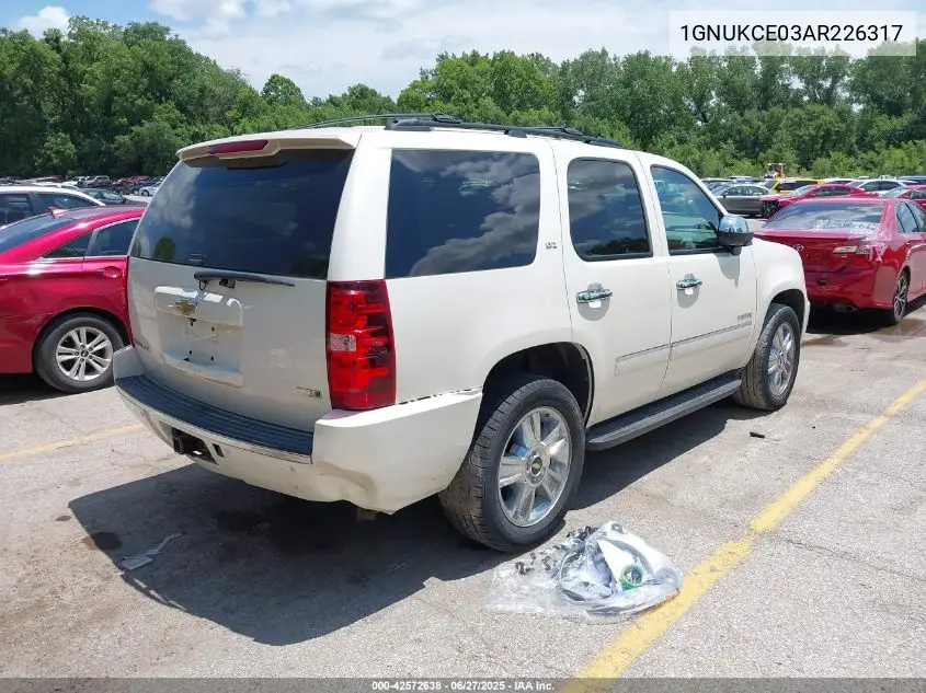 2010 Chevrolet Tahoe Ltz VIN: 1GNUKCE03AR226317 Lot: 42572638