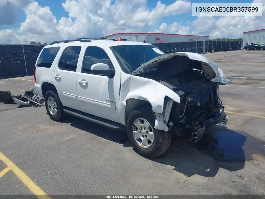 2011 Chevrolet Tahoe Ls VIN: 1GNSCAE00BR357599 Lot: 42243622