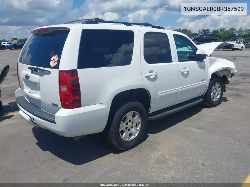 2011 Chevrolet Tahoe Ls VIN: 1GNSCAE00BR357599 Lot: 42243622