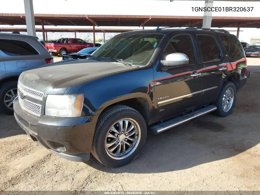 2011 Chevrolet Tahoe Ltz VIN: 1GNSCCE01BR320637 Lot: 42633070