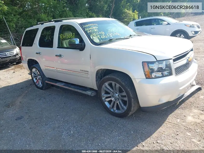 2012 Chevrolet Tahoe Ltz VIN: 1GNSKCE06CR286618 Lot: 42613068