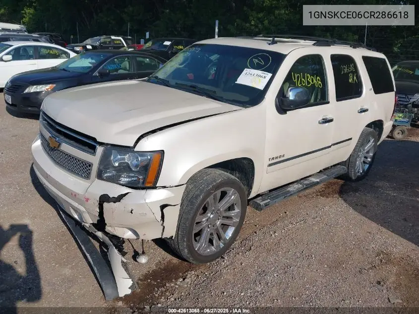 2012 Chevrolet Tahoe Ltz VIN: 1GNSKCE06CR286618 Lot: 42613068