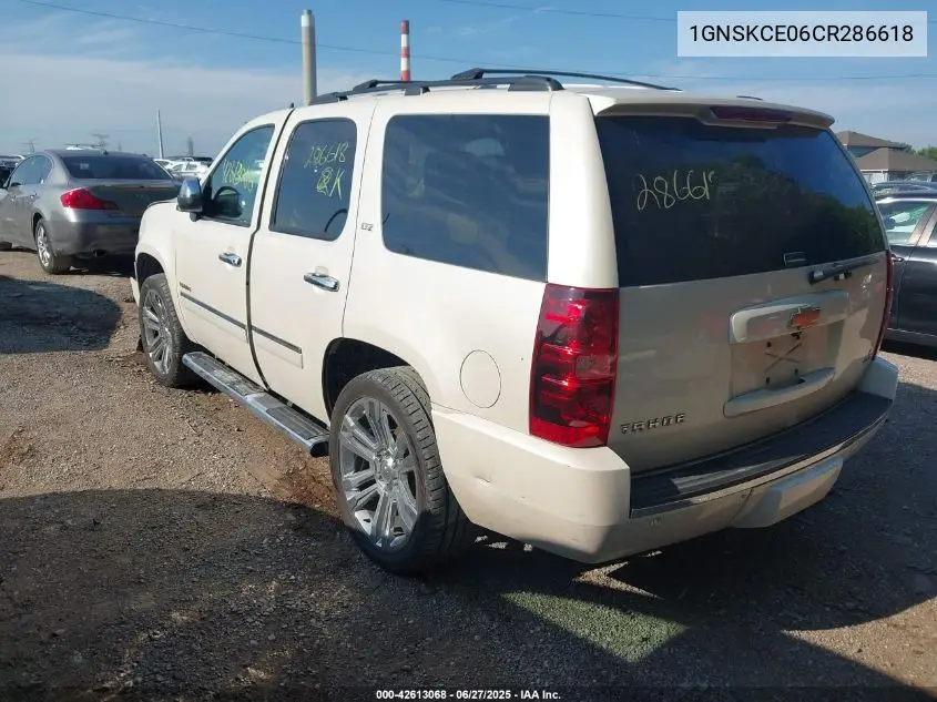 2012 Chevrolet Tahoe Ltz VIN: 1GNSKCE06CR286618 Lot: 42613068