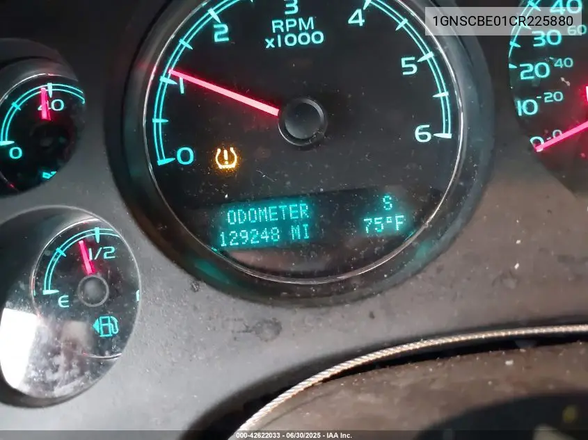 2012 Chevrolet Tahoe Lt VIN: 1GNSCBE01CR225880 Lot: 42622033