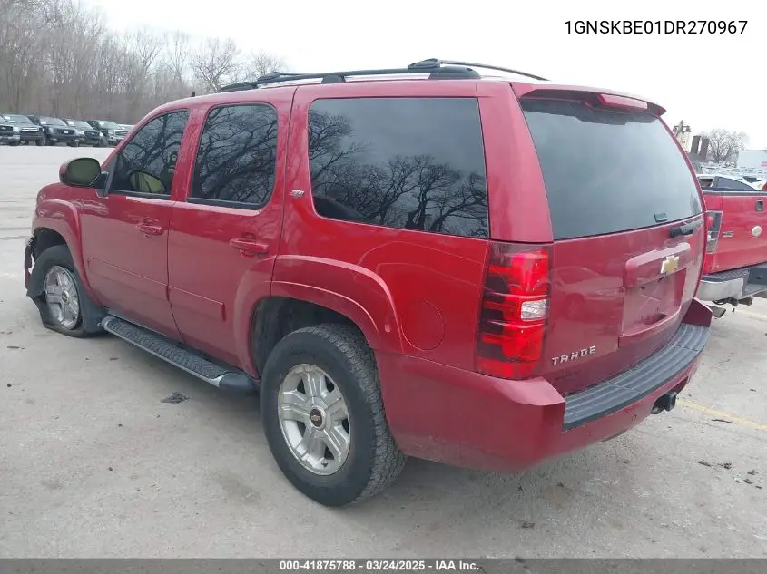 2013 Chevrolet Tahoe Lt VIN: 1GNSKBE01DR270967 Lot: 41875788