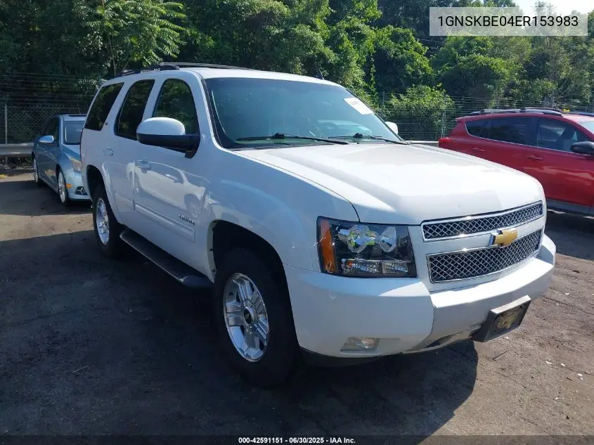 2014 Chevrolet Tahoe Lt VIN: 1GNSKBE04ER153983 Lot: 42591151