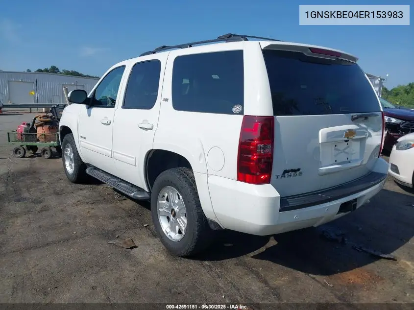 2014 Chevrolet Tahoe Lt VIN: 1GNSKBE04ER153983 Lot: 42591151