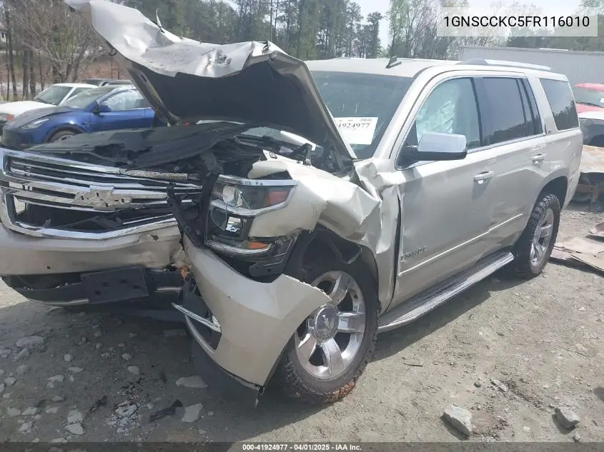 2015 Chevrolet Tahoe Ltz VIN: 1GNSCCKC5FR116010 Lot: 41924977