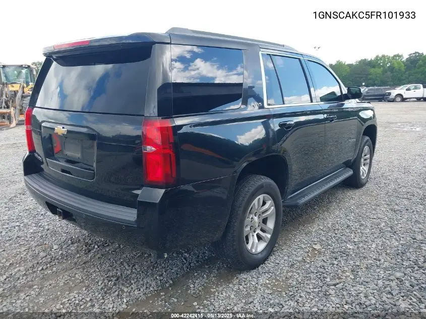 2015 Chevrolet Tahoe Ls VIN: 1GNSCAKC5FR101933 Lot: 42242415
