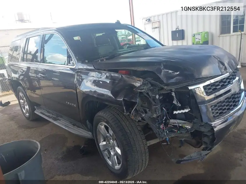 2015 Chevrolet Tahoe Lt VIN: 1GNSKBKC3FR212554 Lot: 42254845