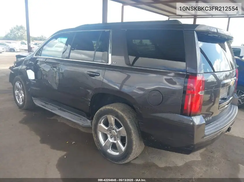 2015 Chevrolet Tahoe Lt VIN: 1GNSKBKC3FR212554 Lot: 42254845