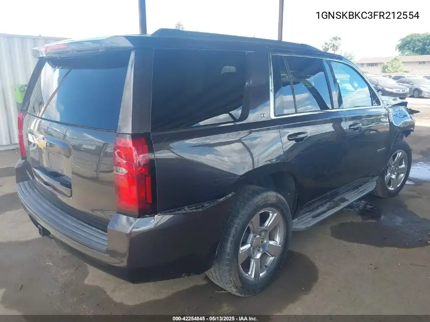 2015 Chevrolet Tahoe Lt VIN: 1GNSKBKC3FR212554 Lot: 42254845