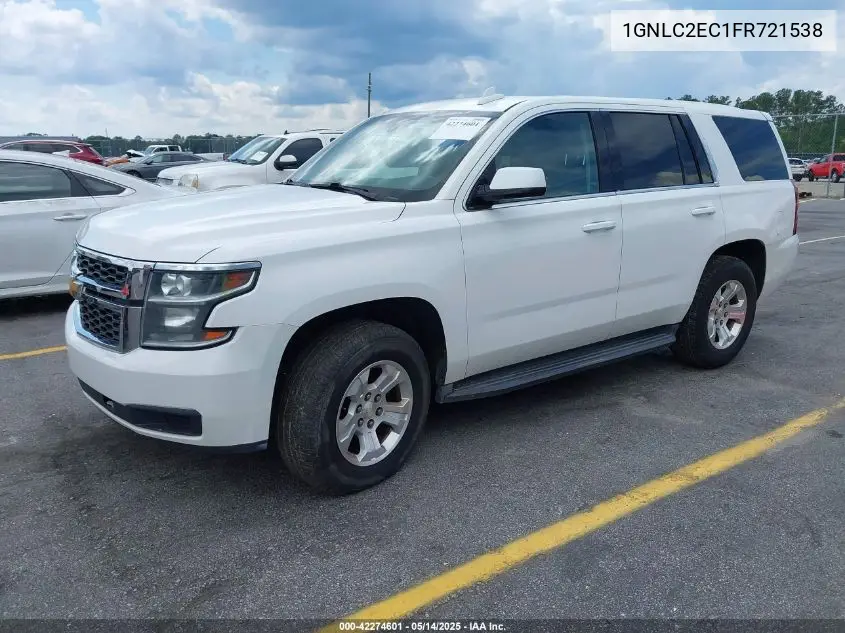 2015 Chevrolet Tahoe Commercial Fleet VIN: 1GNLC2EC1FR721538 Lot: 42274601