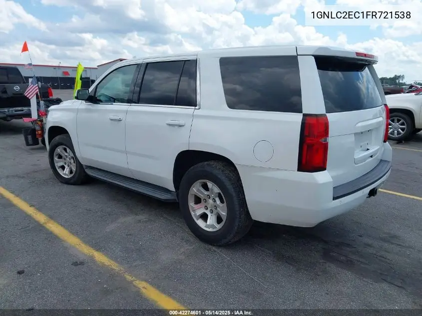2015 Chevrolet Tahoe Commercial Fleet VIN: 1GNLC2EC1FR721538 Lot: 42274601