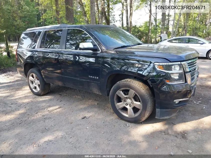 2015 Chevrolet Tahoe Ltz VIN: 1GNSKCKC3FR204671 Lot: 42611315