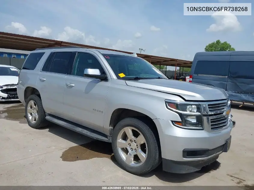 2015 Chevrolet Tahoe Lt VIN: 1GNSCBKC6FR738268 Lot: 42638989
