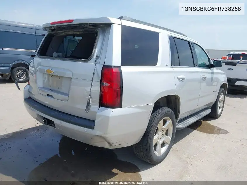 2015 Chevrolet Tahoe Lt VIN: 1GNSCBKC6FR738268 Lot: 42638989