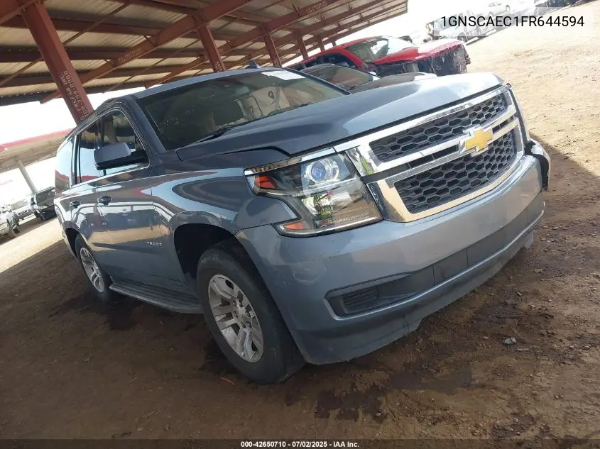 2015 Chevrolet Tahoe Ls VIN: 1GNSCAEC1FR644594 Lot: 42650710