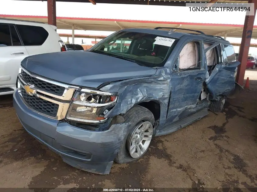 2015 Chevrolet Tahoe Ls VIN: 1GNSCAEC1FR644594 Lot: 42650710