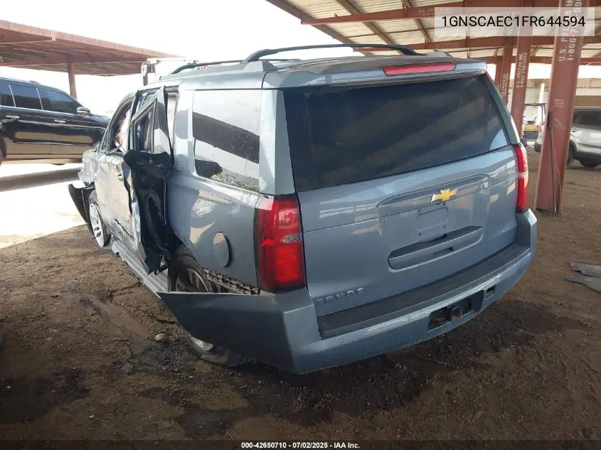 2015 Chevrolet Tahoe Ls VIN: 1GNSCAEC1FR644594 Lot: 42650710