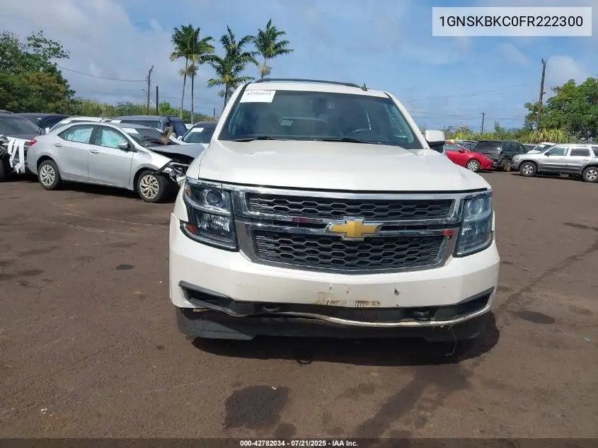 2015 Chevrolet Tahoe Lt VIN: 1GNSKBKC0FR222300 Lot: 42782034