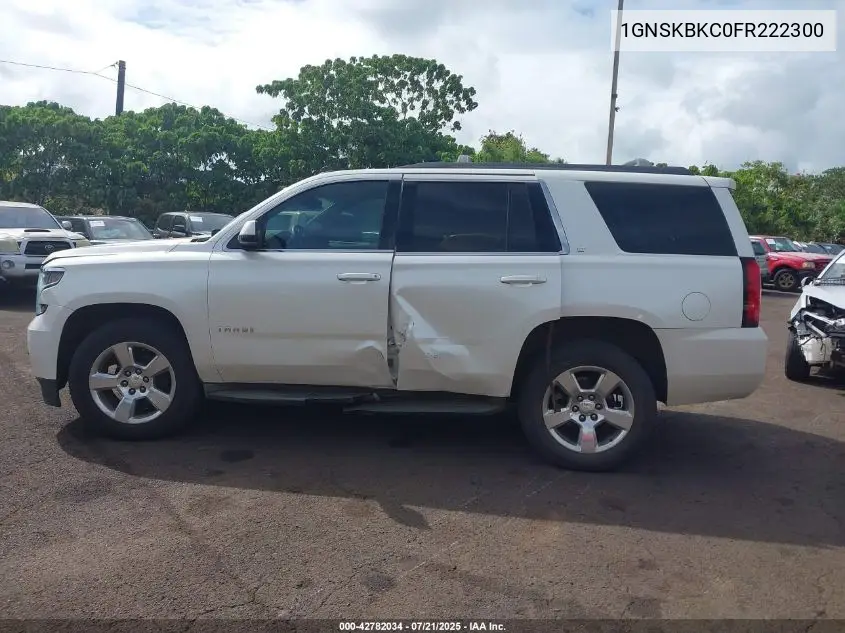 2015 Chevrolet Tahoe Lt VIN: 1GNSKBKC0FR222300 Lot: 42782034