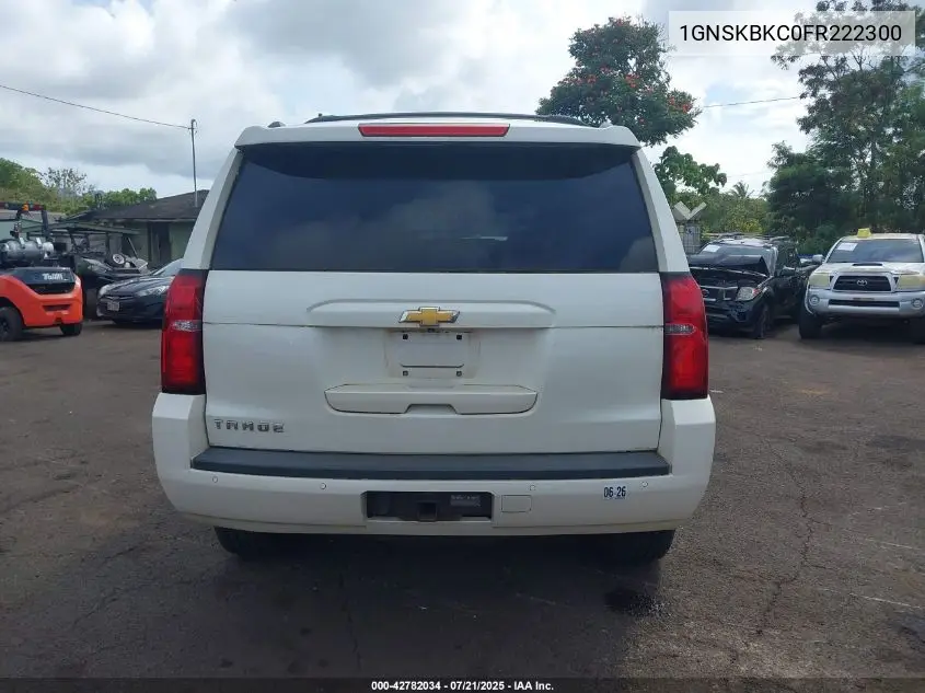 2015 Chevrolet Tahoe Lt VIN: 1GNSKBKC0FR222300 Lot: 42782034