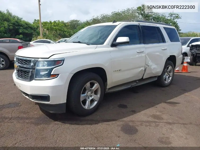 2015 Chevrolet Tahoe Lt VIN: 1GNSKBKC0FR222300 Lot: 42782034