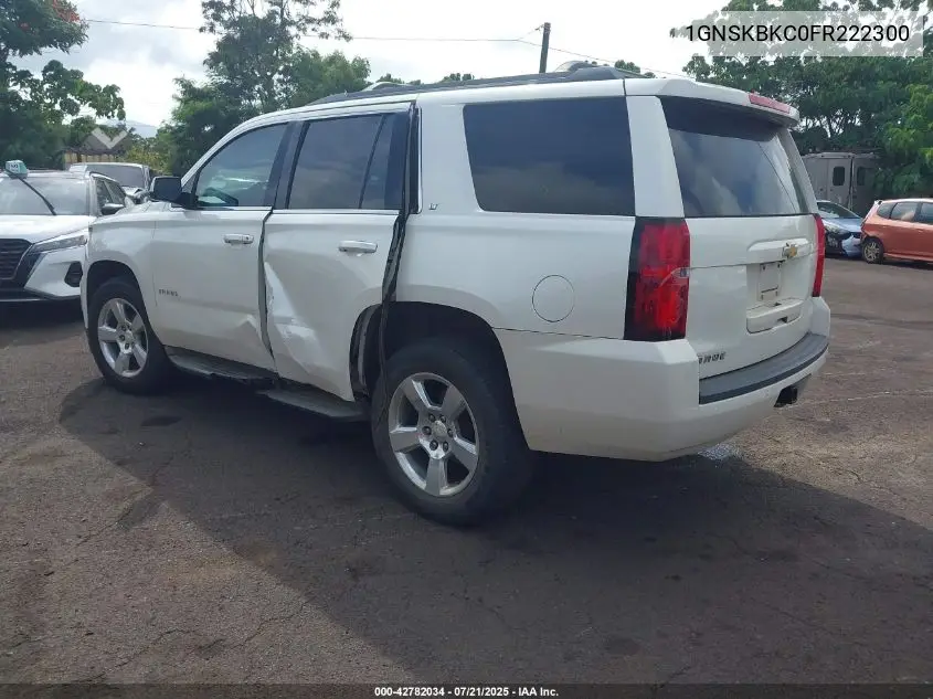 2015 Chevrolet Tahoe Lt VIN: 1GNSKBKC0FR222300 Lot: 42782034