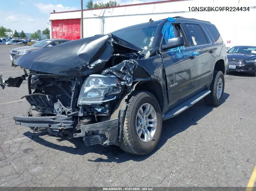 2015 Chevrolet Tahoe Lt VIN: 1GNSKBKC9FR224434 Lot: 42804701