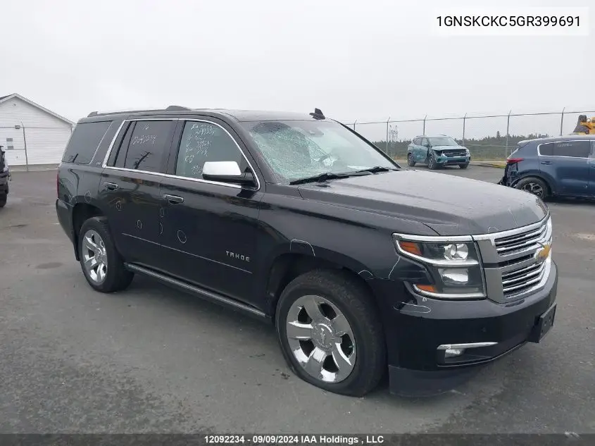 2016 Chevrolet Tahoe VIN: 1GNSKCKC5GR399691 Lot: 12092234