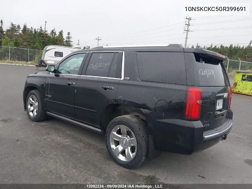 2016 Chevrolet Tahoe VIN: 1GNSKCKC5GR399691 Lot: 12092234