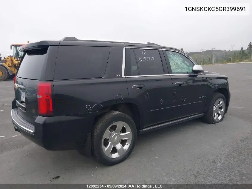 2016 Chevrolet Tahoe VIN: 1GNSKCKC5GR399691 Lot: 12092234