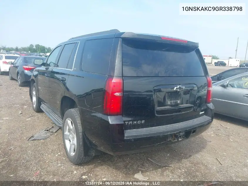 2016 Chevrolet Tahoe Ls VIN: 1GNSKAKC9GR338798 Lot: 12337774