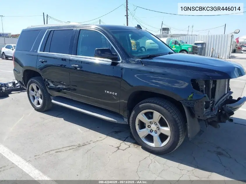 2016 Chevrolet Tahoe Lt VIN: 1GNSCBKC3GR446014 Lot: 42248329