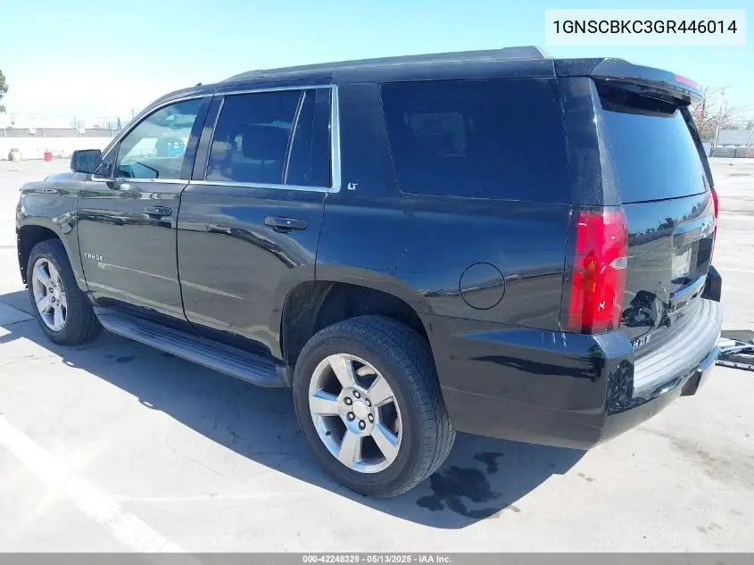 2016 Chevrolet Tahoe Lt VIN: 1GNSCBKC3GR446014 Lot: 42248329
