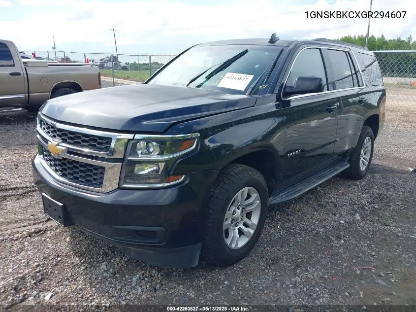 2016 Chevrolet Tahoe Lt VIN: 1GNSKBKCXGR294607 Lot: 42263827