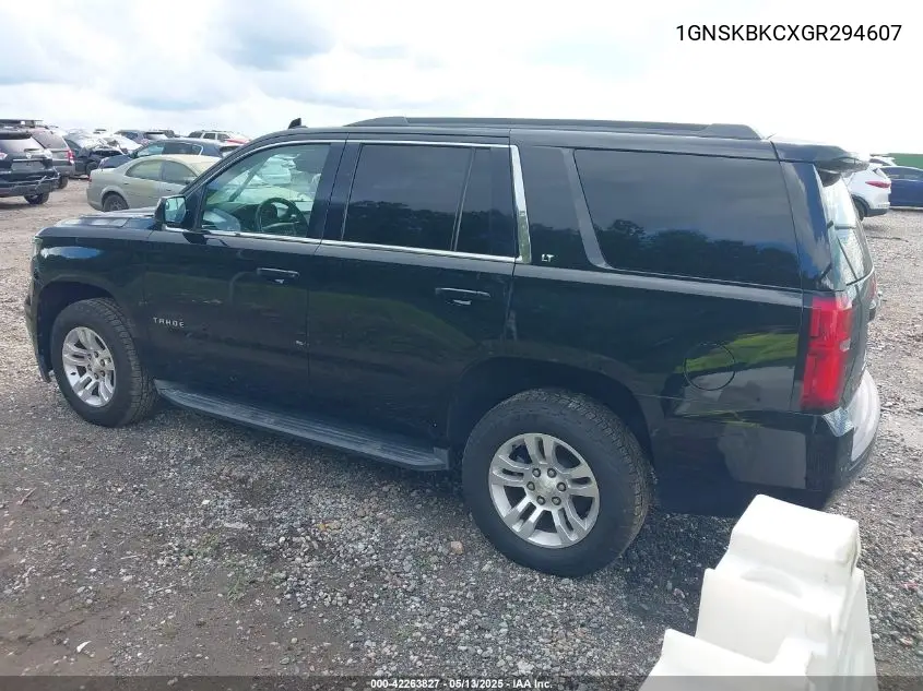 2016 Chevrolet Tahoe Lt VIN: 1GNSKBKCXGR294607 Lot: 42263827
