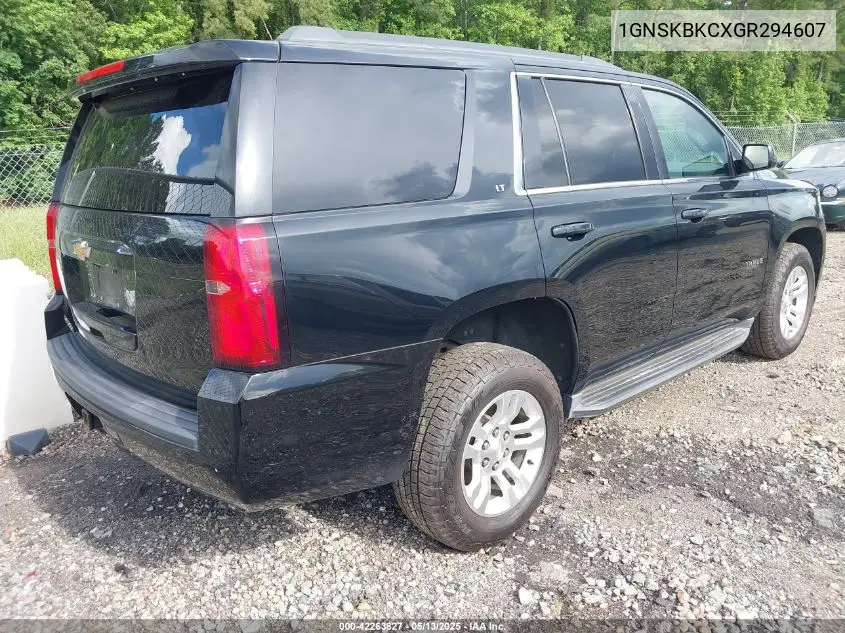 2016 Chevrolet Tahoe Lt VIN: 1GNSKBKCXGR294607 Lot: 42263827