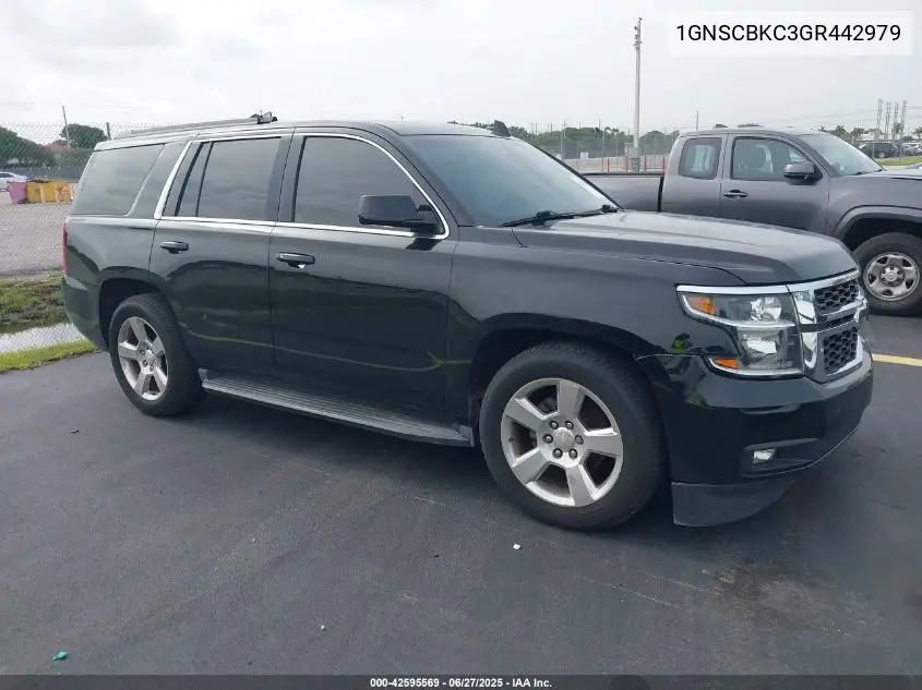 2016 Chevrolet Tahoe Lt VIN: 1GNSCBKC3GR442979 Lot: 42595569