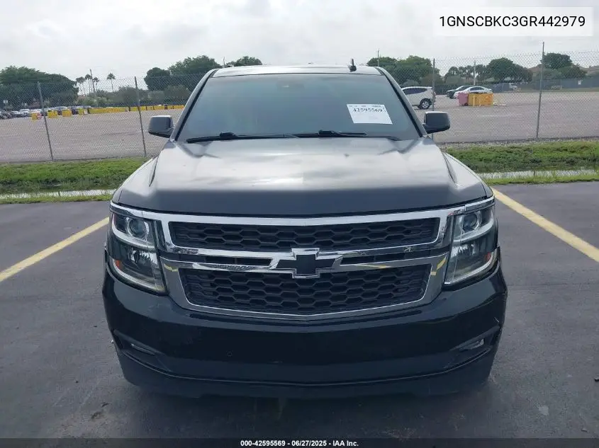 2016 Chevrolet Tahoe Lt VIN: 1GNSCBKC3GR442979 Lot: 42595569