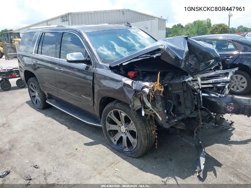 2016 Chevrolet Tahoe Ltz VIN: 1GNSKCKC8GR447961 Lot: 42621525