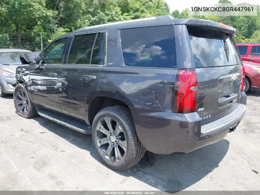 2016 Chevrolet Tahoe Ltz VIN: 1GNSKCKC8GR447961 Lot: 42621525