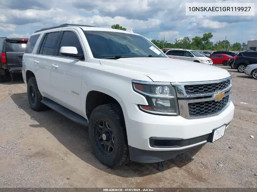 2016 Chevrolet Tahoe Ls VIN: 1GNSKAEC1GR119927 Lot: 42634130