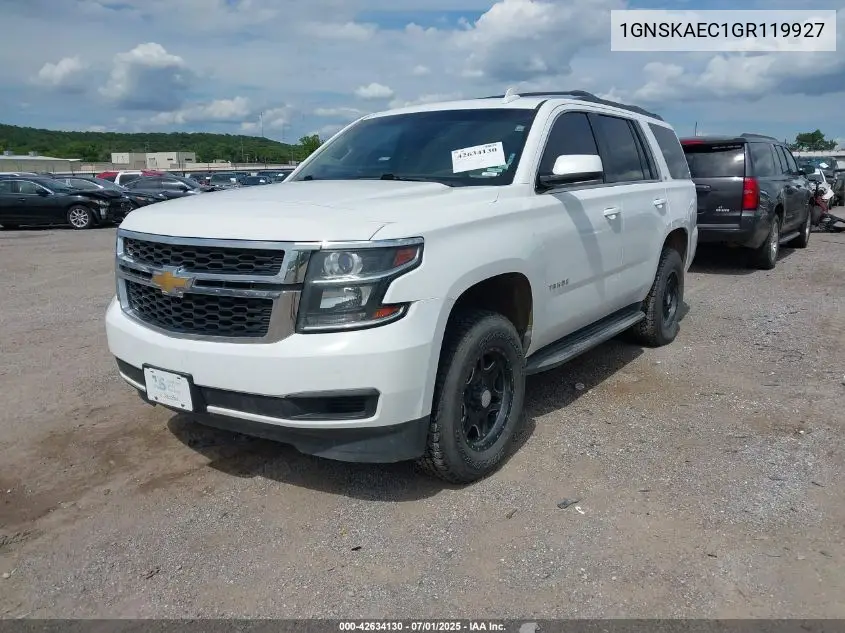 2016 Chevrolet Tahoe Ls VIN: 1GNSKAEC1GR119927 Lot: 42634130