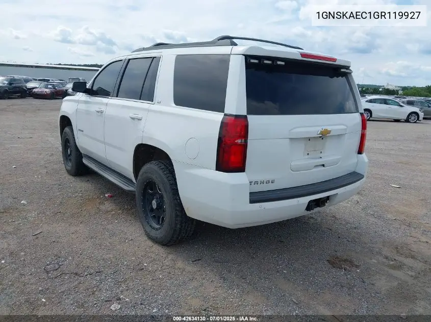 2016 Chevrolet Tahoe Ls VIN: 1GNSKAEC1GR119927 Lot: 42634130