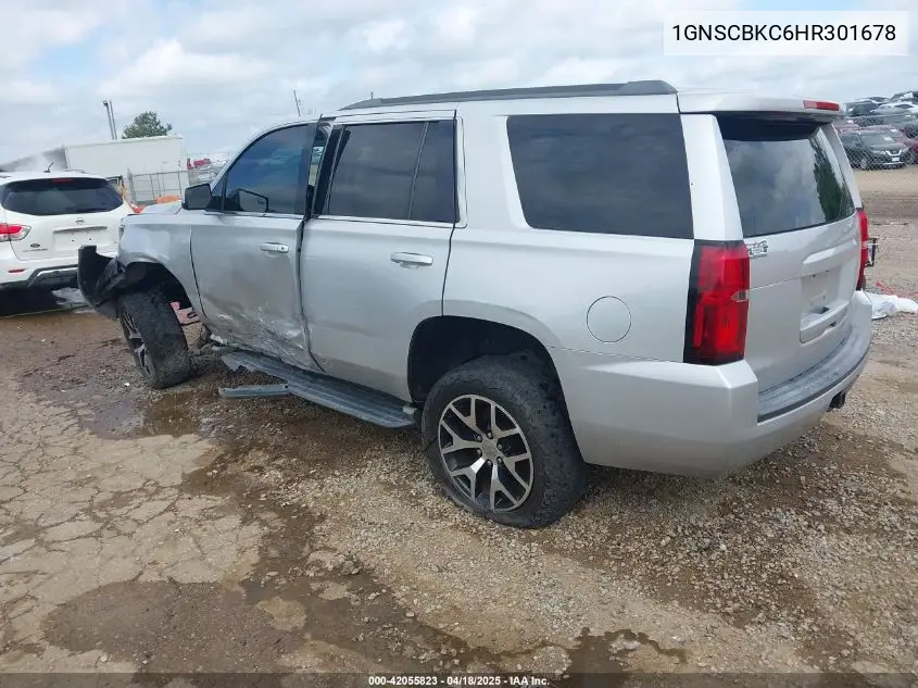 2017 Chevrolet Tahoe Lt VIN: 1GNSCBKC6HR301678 Lot: 42055823