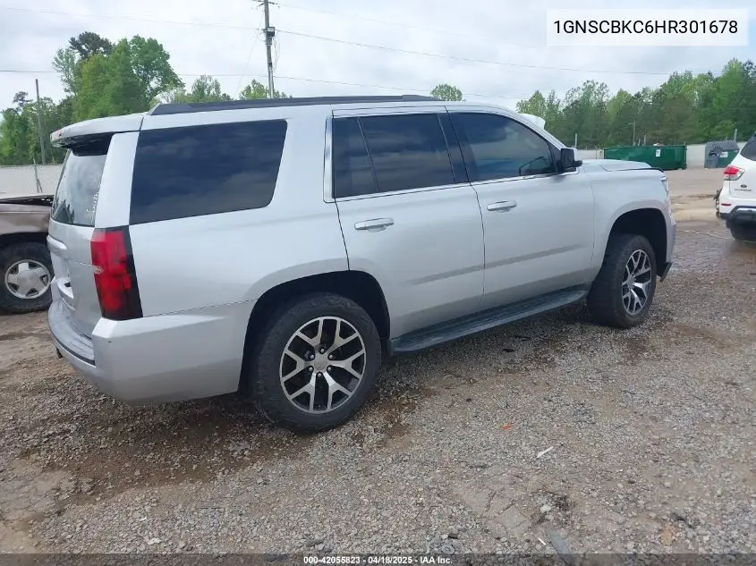 2017 Chevrolet Tahoe Lt VIN: 1GNSCBKC6HR301678 Lot: 42055823